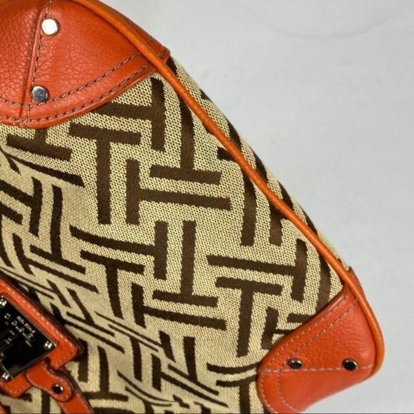 TIGNANELLO‎ Crossbody Bag Tapestry Orange Leather - Picture 6 of 8